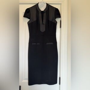 Diane Von Furstenberg Black Dress with Satin Accents